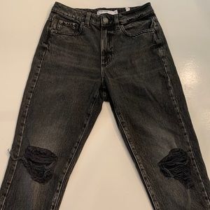 Black distressed denim by Garage